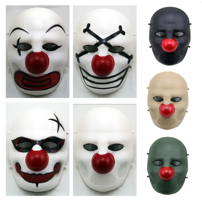 ZJZ08 Clown Skull Wire Mesh Joker Tactical Airsoft Paintball Full Face