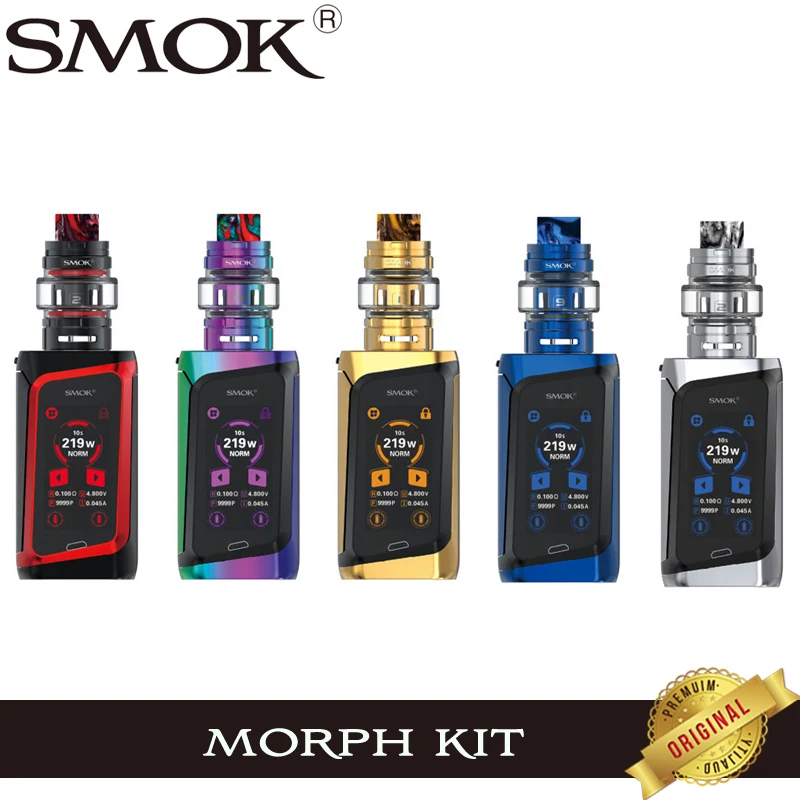 Оригинальный набор SMOK Morph 219 Вт бокс мод 6 мл TF бак 1 9 дюймов сенсорный экран
