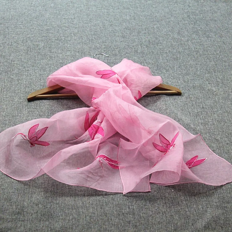 

###0511# 100% silk scarf women ORGANZA ,color:as pictures,50*165cm,NOT SOFT