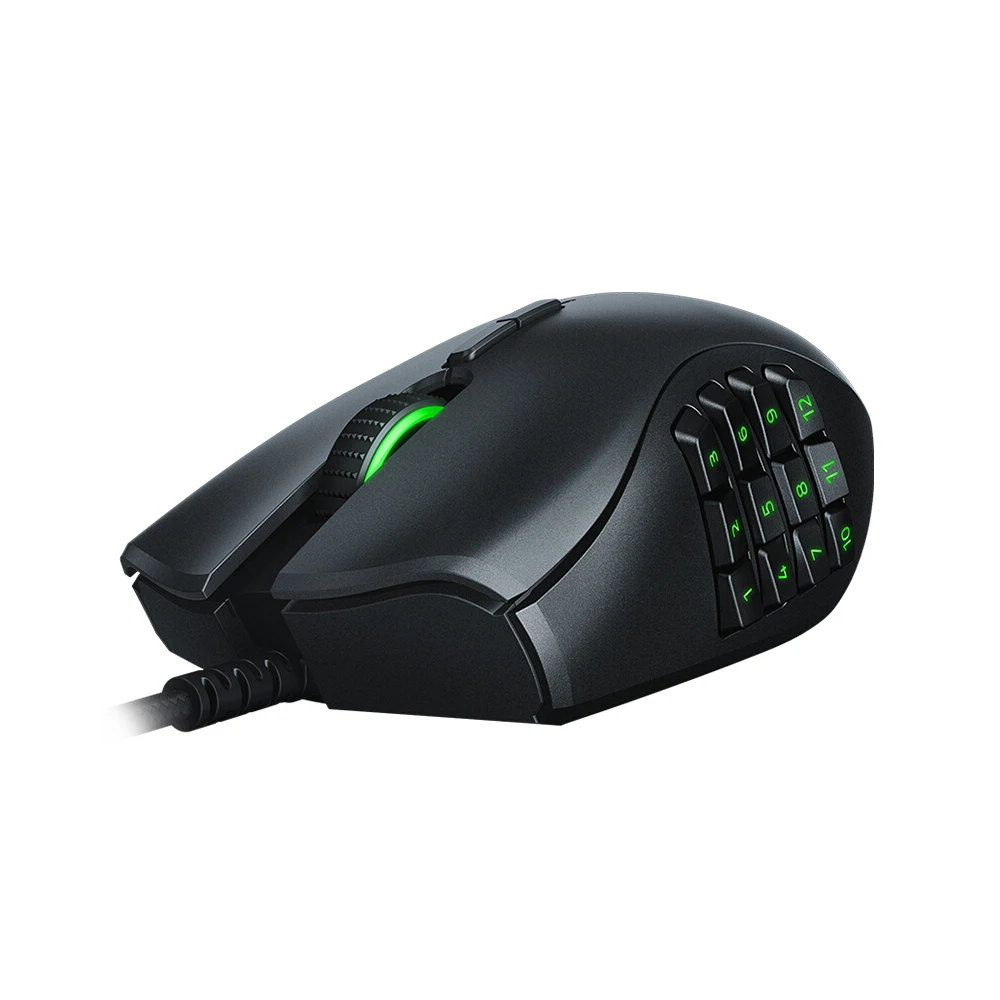Razer Naga Gaming Mouse Wired Mice 16000 DPI Optical Sensor Chroma RGB Lighting Replaceable Side Pl