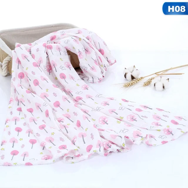 1Pc Cotton Gauze Baby Swaddles Soft Newborn Blankets Bath Gauze Infant