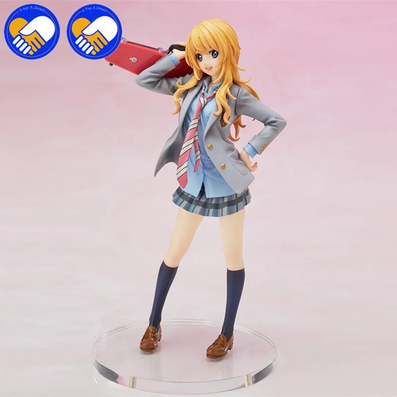 Аниме Shigatsu wa Kimi no Uso Misono Kaoru ПВХ фигурка модель игрушки КАВАИ пианино девушка в