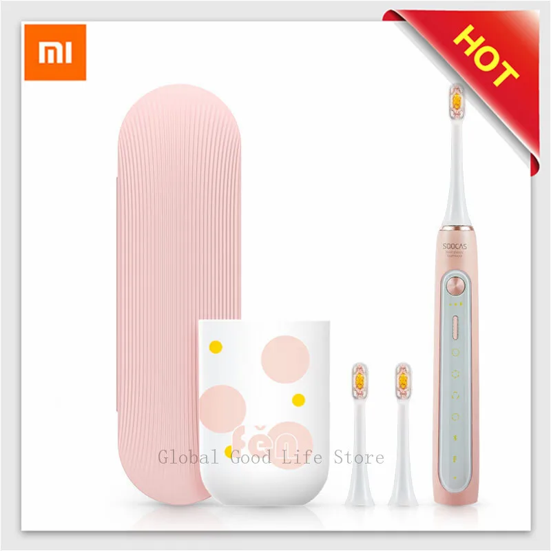 

Xiaomi Soocare Soocas X5 Sonic Electric Toothbrush USB Whitening Ultrasonic Automatic Wireless Charging Tooth Brush 3 Brush Head