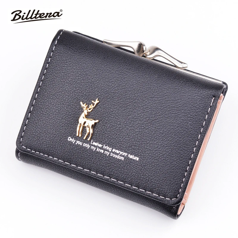 Billtera nuevas carteras de monederos cortos casuales sin billetera con cremallera tarjetero ciervo Mini Cartera de alta calidad bolsa|Carteras| - AliExpress