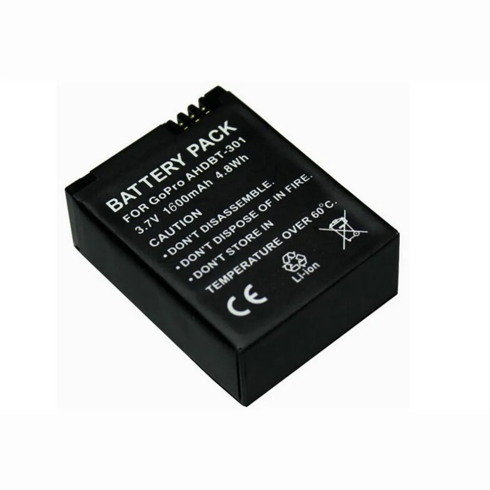 1600mAh литий ионный аккумулятор для Gopro Hero 3 + спортивная экшн камера DV AHDBT 201/301