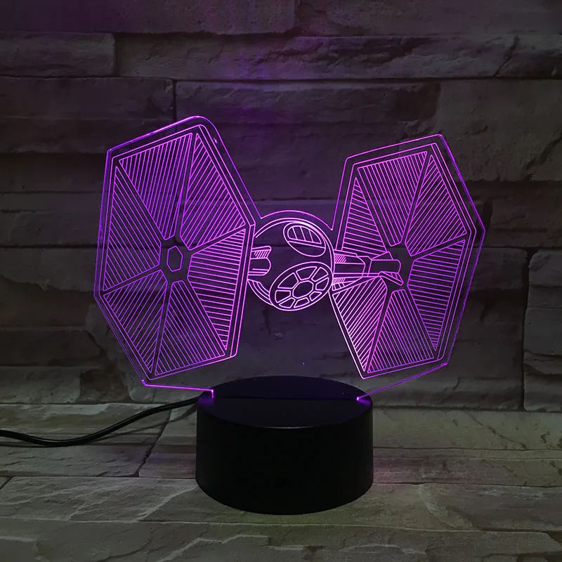 Novelty Lights Star Wars TIE Fighter TIE/LN Boy Child Kid Gift Room Decoration Lamp Evil Eyes Starship 3d Led Night Light Lamp