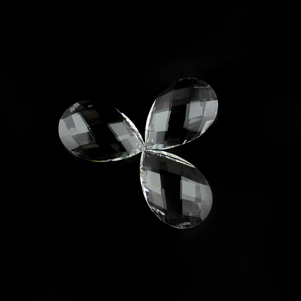 30 шт./партия,, 38 мм кристалл ограненная груша кулон, подвеска из хрустальной люстры для самодельная занавеска, запчасти для люстры