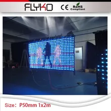 Disco домашней вечерние оборудования сценического освещения украшения 1 м х 2 м P5 светодиодный видео экран dj клуба фон