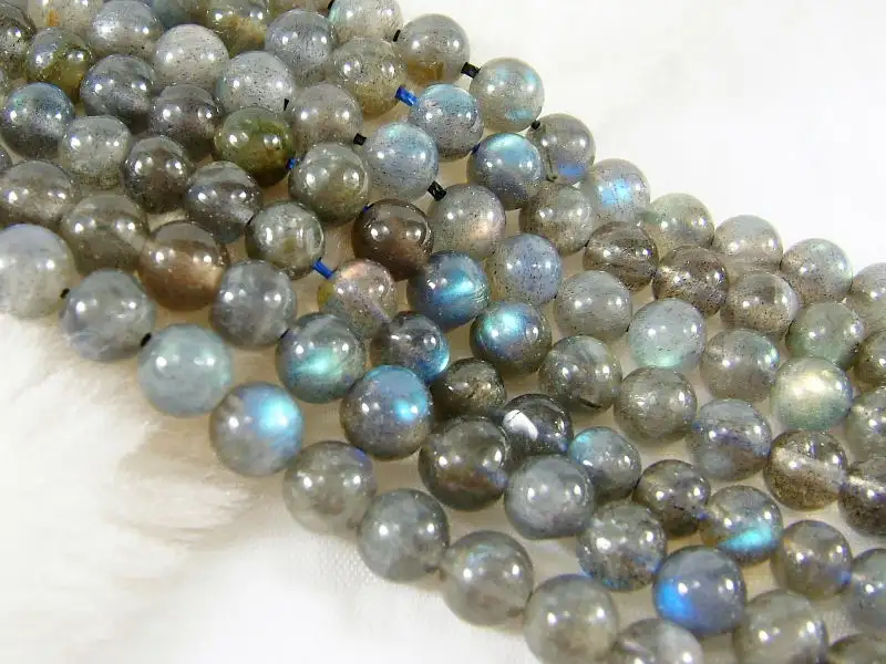 Round Labradorite Beads Loose Gemstone Beads for Jewelry Making one Strand 