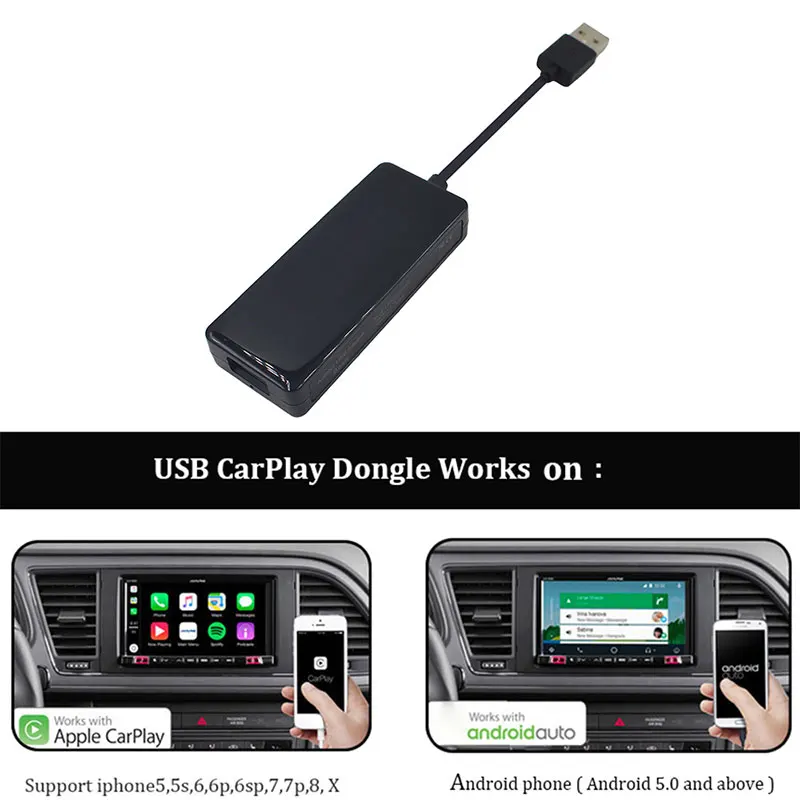 

USB Smart Link For Apple CarPlay Dongle for Android Navigation Player Mini USB Carplay Stick For Android Auto USB Dongle Black