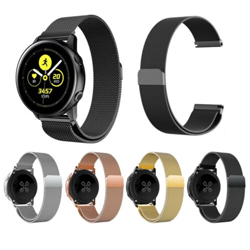 Milanese Loop Stainless Steel Metal Band For Samsung Galaxy Watch Active 20mm Wristband | Электроника