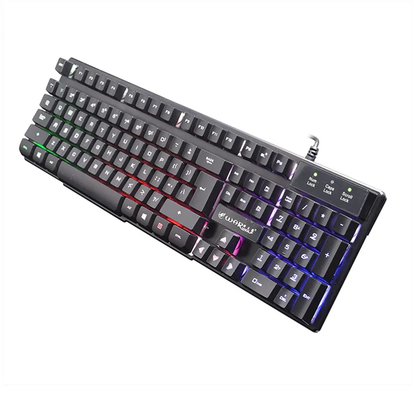 

Factory price USB Wired Illuminated Colorful LED Backlight Multimedia PC Gaming Keyboard BK Sept12