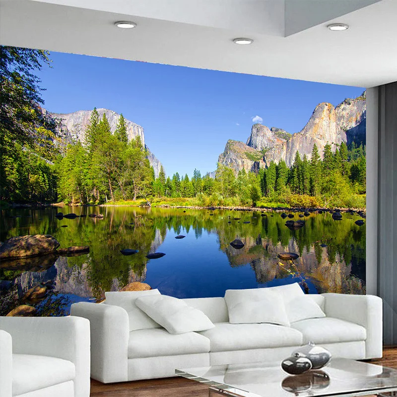 HD Lake Landscape натуральные обои для гостиной столовой интерьера удобный декор 3D