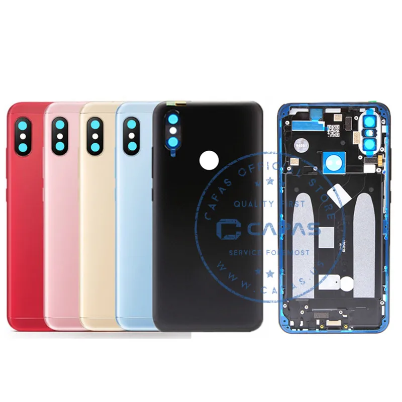 

Original Xiaomi Mi A2 Back Battery Housing Metal Cover Xiaomi Mi 6X Rear Housing Cover + Camera Glass Replacement Spare Parts
