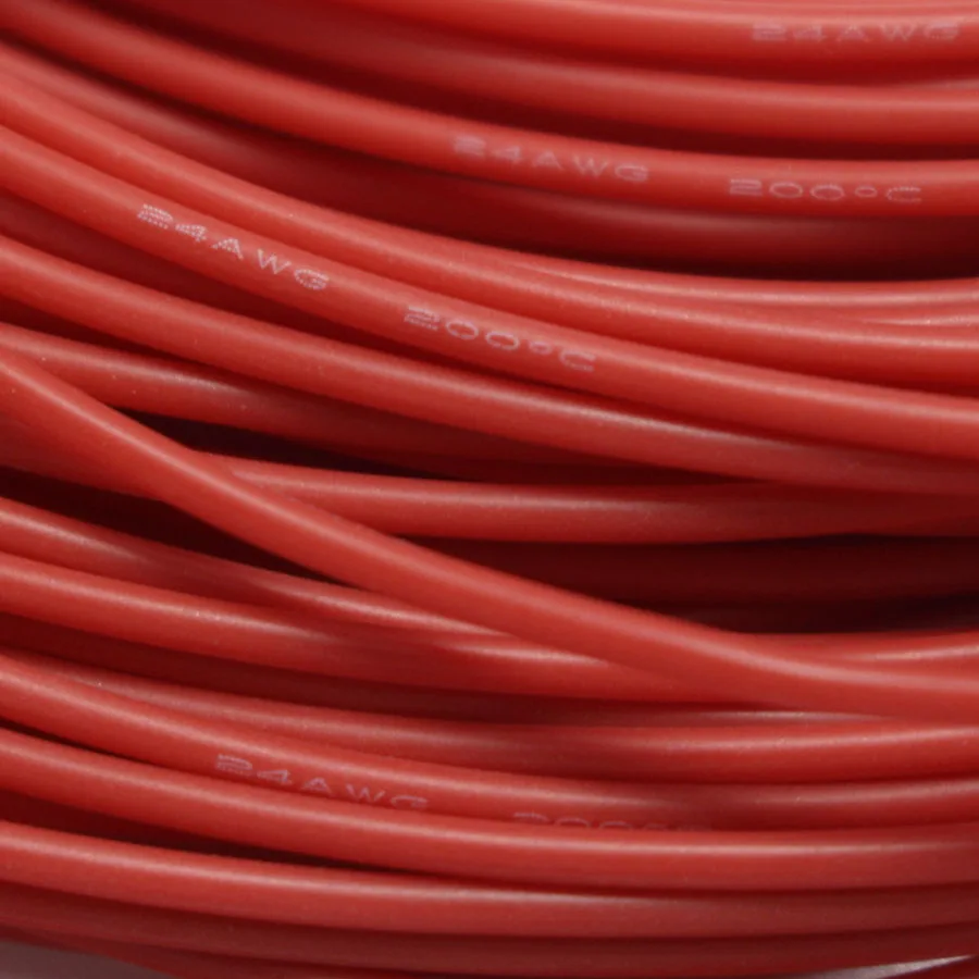 5 м красный+ 5 м черный цвет кремниевый провод 8AWG 10AWG 12AWG 14AWG теплостойкий мягкий силиконовый силикагель провод Соединительный кабель