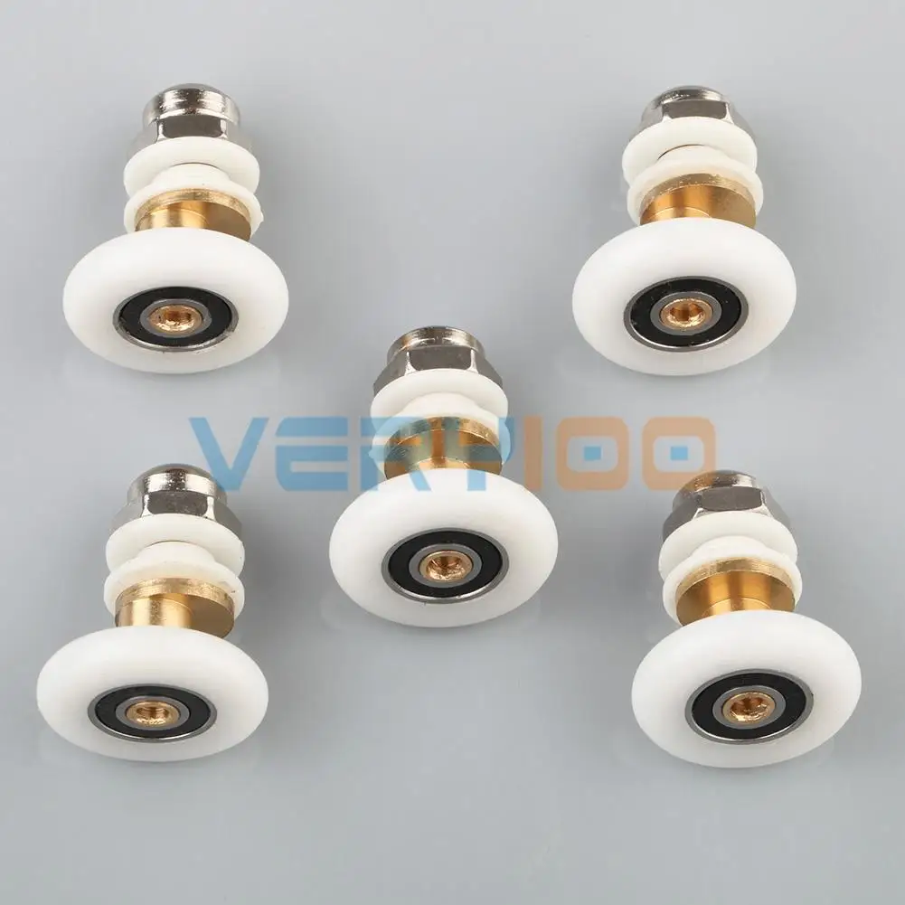 Hot 5pcs Shower Door Rollers Runners Wheels 27mm Replacement Parts