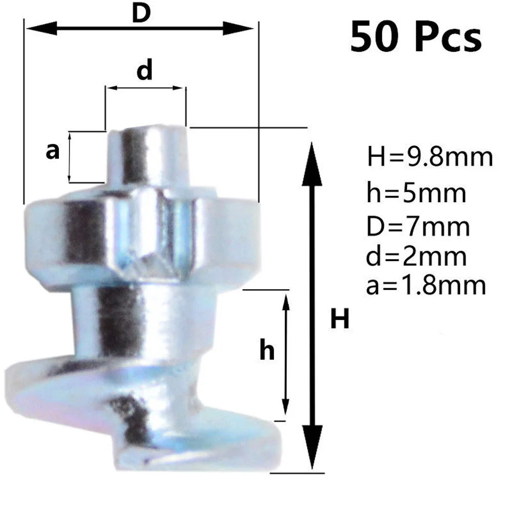 

Wheel Snow Size 50pcs Studs Spikes Winter Screw Car Tires 9.8mm Bike Pcs/set