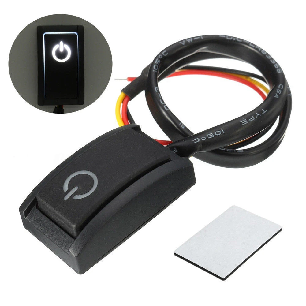 12v Car Push Button Latching Turn On Off Switch Led Light Rv Truck Auto ...