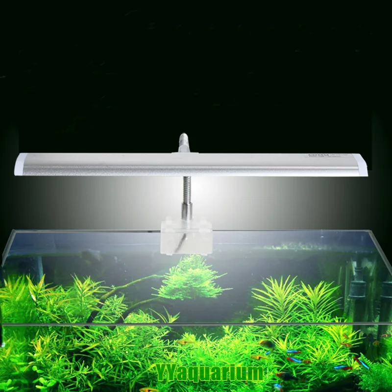 

Fish tank Aluminum light Clip-on Blue-white LED Lamp 220V Aquarium Super bright Light 4750 SMD Beads With EU plug Moistureproof