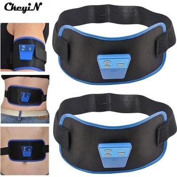 

2pcs/set Fit Vibration Abdominal Muscle Trainer Body Slimming Machine Fat Burning Fitness Massage Abdominal Loss Exercise Belt