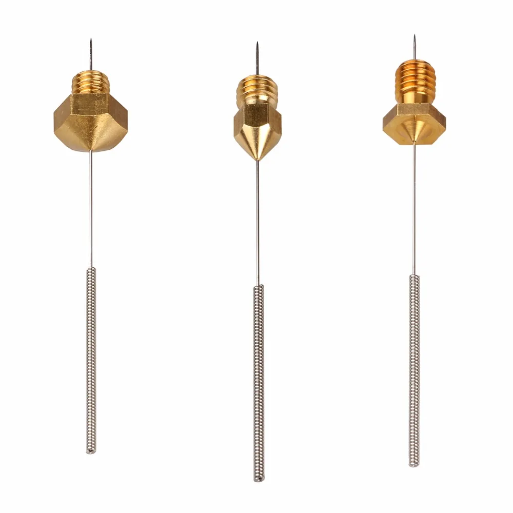 

30 pcs Bendable drill bit for cleaning of 3D printer nozzle 0.2mm 0.3mm 0.4mm each 10 pcs