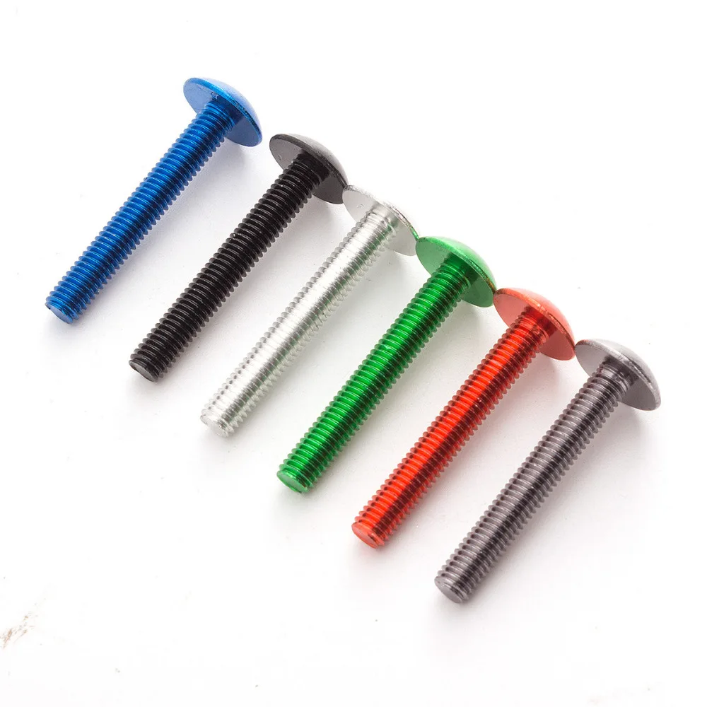 10pcs Aluminum Motorcycle Fairing Bolts m6 x 6mm Pan Button Allen Key Bolt Fairing Bolts 10x 6mm