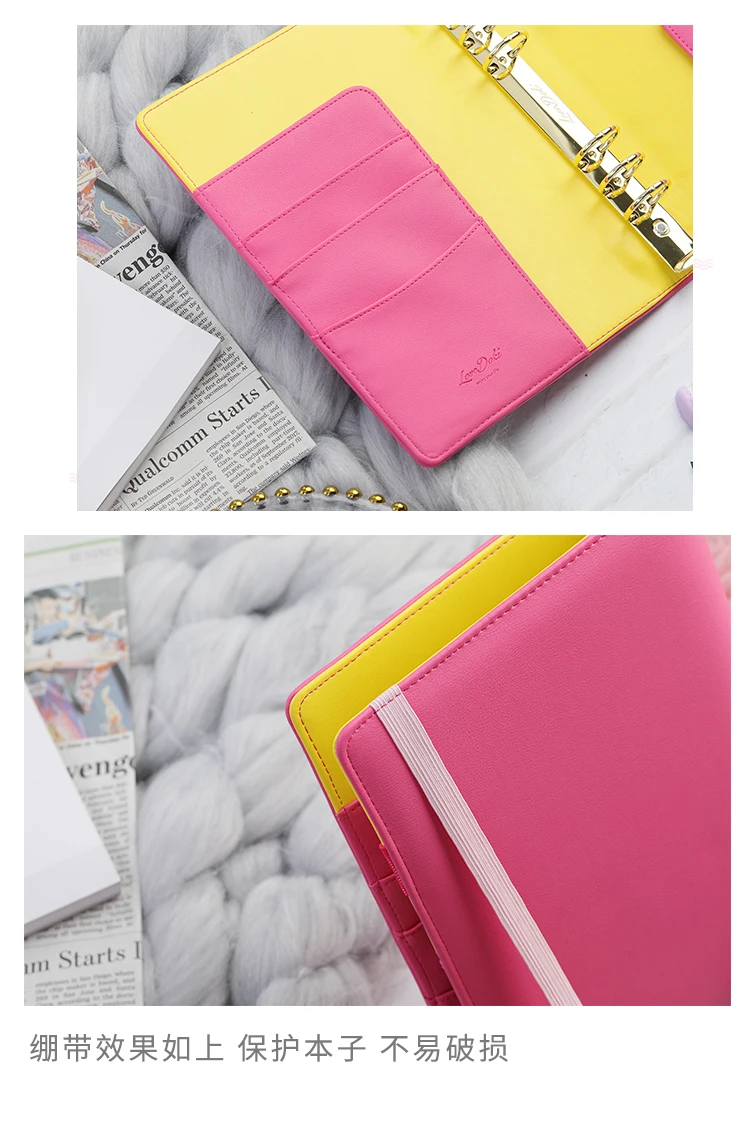 Lovedoki candy color Binder персональный ноутбук дневник A5 планировщик дня Органайзер Канцтовары Школьные принадлежности