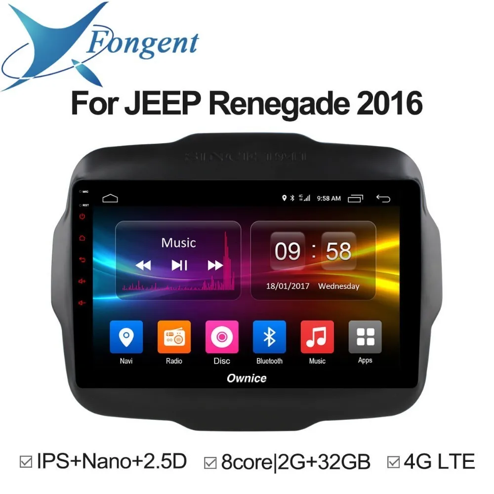 

For JEEP Renegade 2016 Android Unit Intelligent System Car Pad Multimedia Player Auto Radio GPS Navigator Video DVD player 12din
