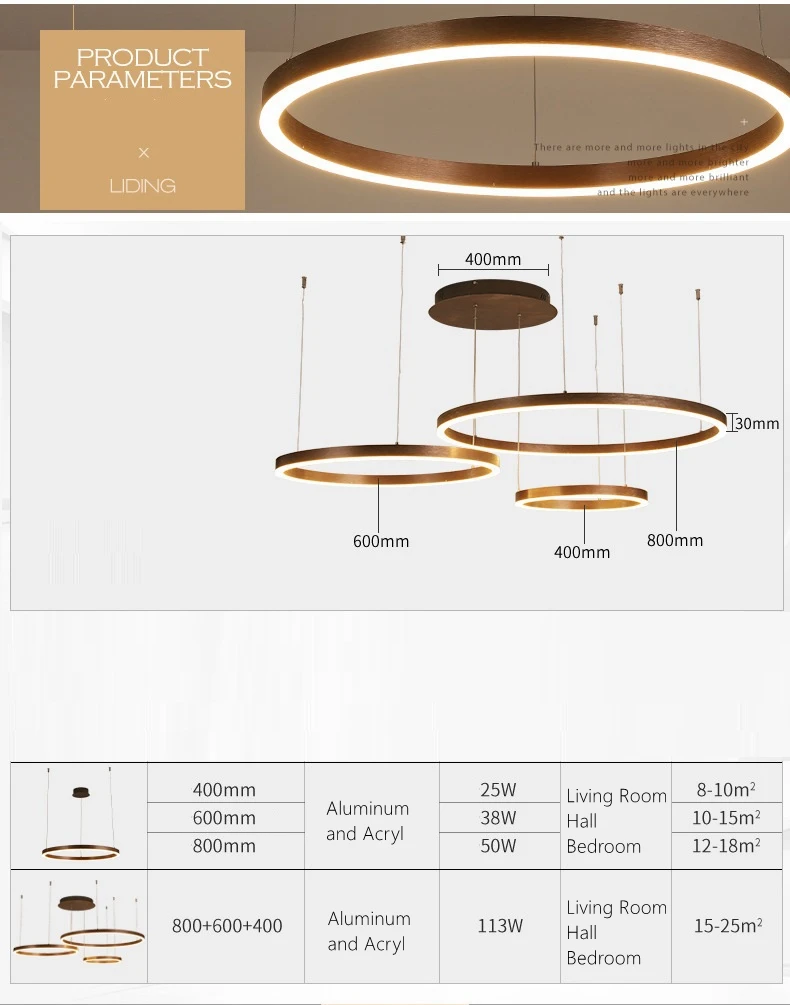 LukLoy Post современный роскошный подвесной светильник-кольцо, подвесной светильник для зала, подвесной светильник для гостиной, подвесной светильник, люстры, лофт, подвесной светильник