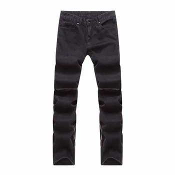 

Top quality 2020 Fashion hip hop streetwear Casual Biker ankle zipper ripped jeans male rags men's skinny jeans men hombre