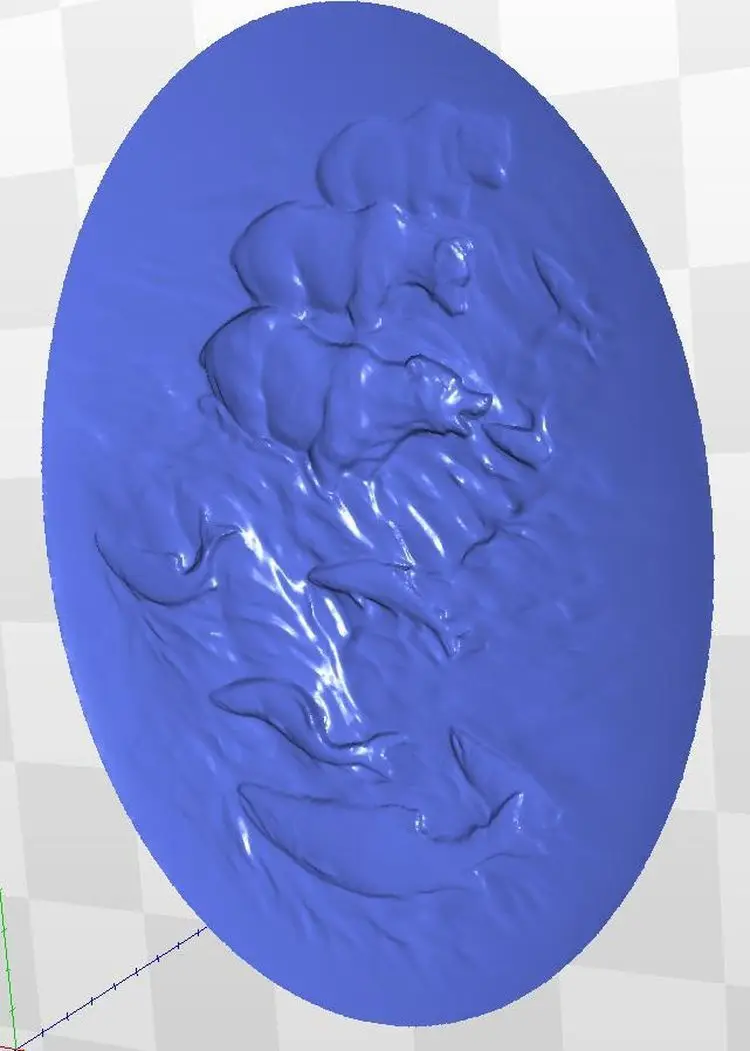 Модель рельеф Panno_Bear_2 для ЧПУ в формате STL 3d artcam|for cnc|relief modelling3d relief stl model |