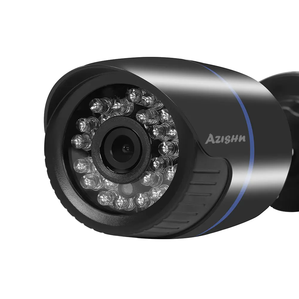 AZISHN HD 720P 960P 1080P 48V PoE ip-камера, уличная Водонепроницаемая ИК камера ночного видения для видеонаблюдения, безопасности, цилиндрическая CCTV ip-камера