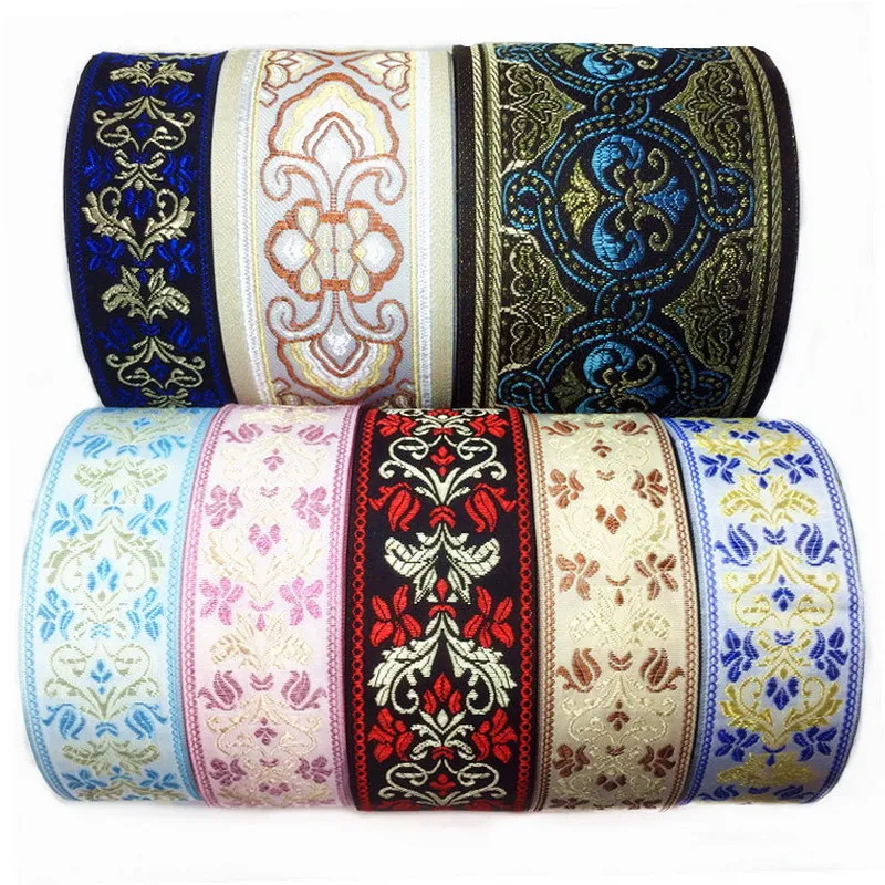 

1M High quality Lace Trim, Delicate Floral Lace, Venise Lace Fabric Ribbon for Costumes,Gold Color HB36