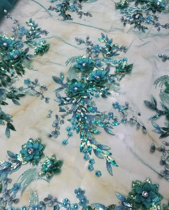 

Unique design net lace fabric L-91722 French net lace fabric