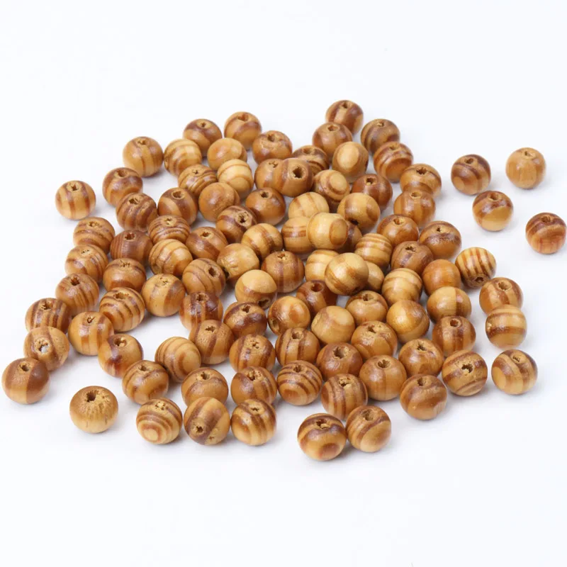 

Pine Natural Wooden round Spacer Loose beads For Jewelry making Handmake DIY Accessory Bracelet Necklace