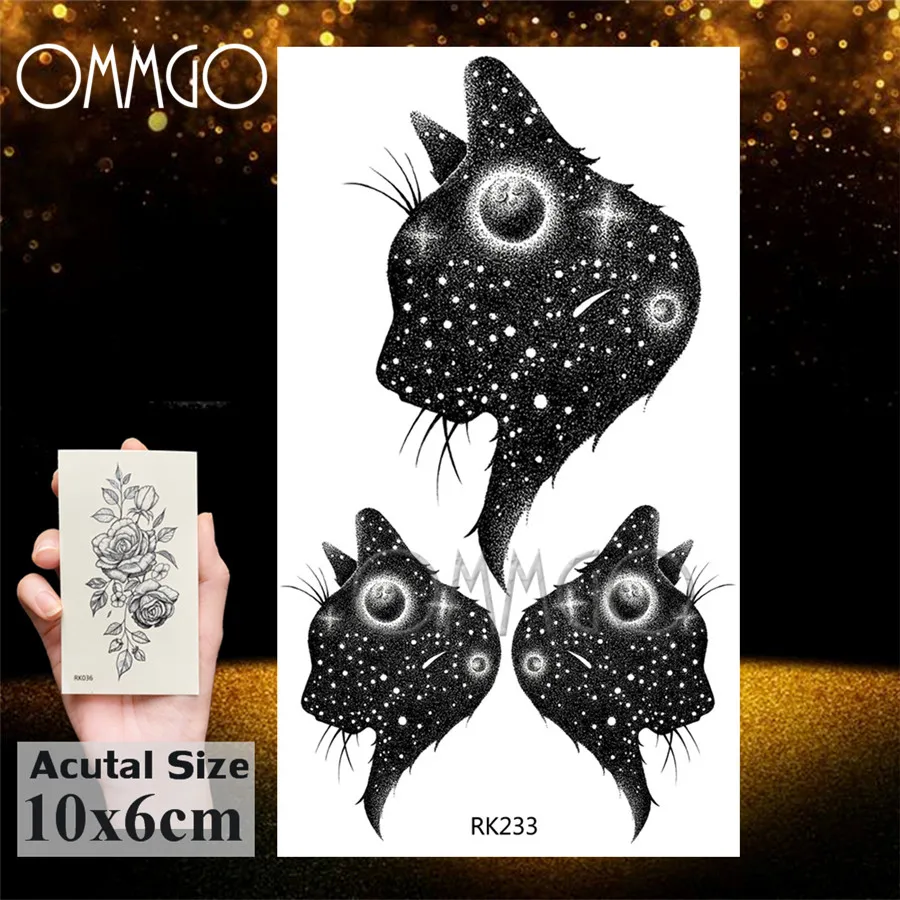 OMMGO Sexy Naked Girl Hot Temporary Tattoos Women Sticker Black Drawing Fake Tattoo Custom Tatoos Lips Body Art Arm Minimalist - Цвет: ORK233