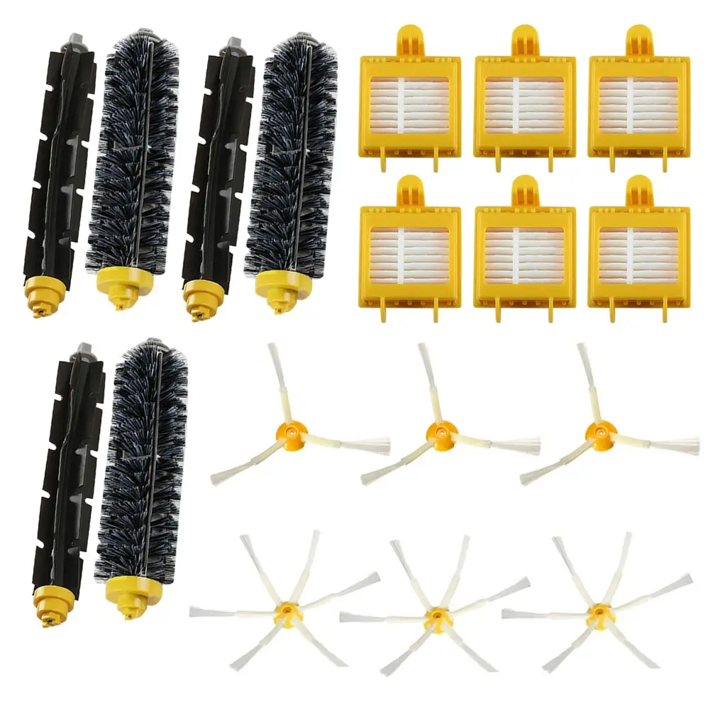 Replacement 18Pcs Sweeper Robot Beater Bristle Brush Filter 6 Armed