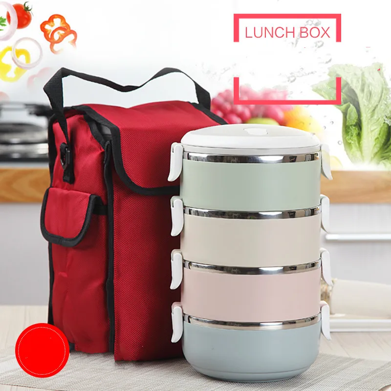 Контейнер для хранения пищевых фруктов Bento набор ланч-боксов из нержавеющей