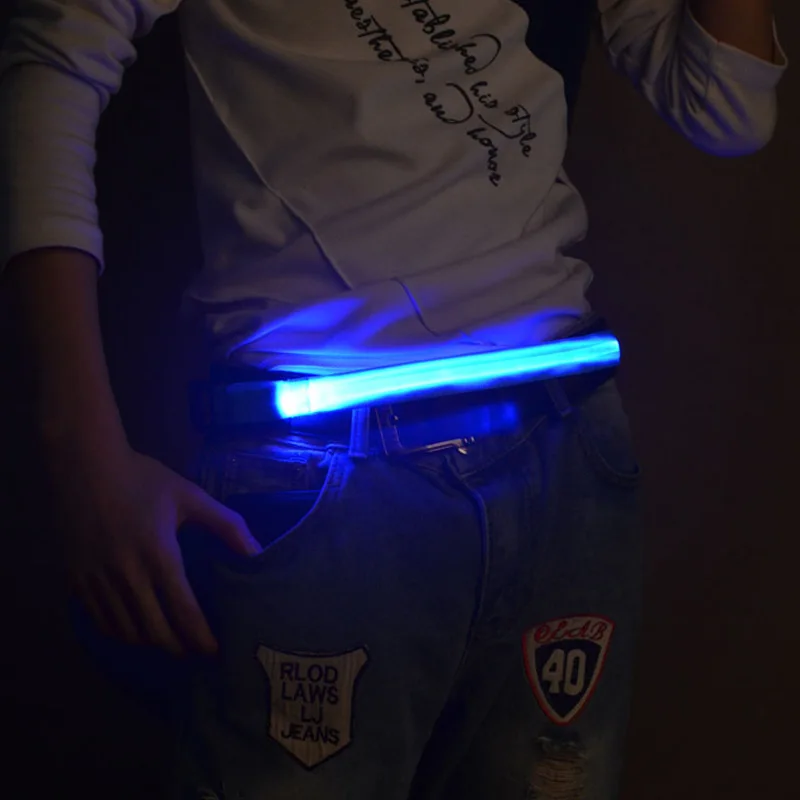 2018 New Fashion LED Flash Belt LED Fiber Luminescence Belt colorful