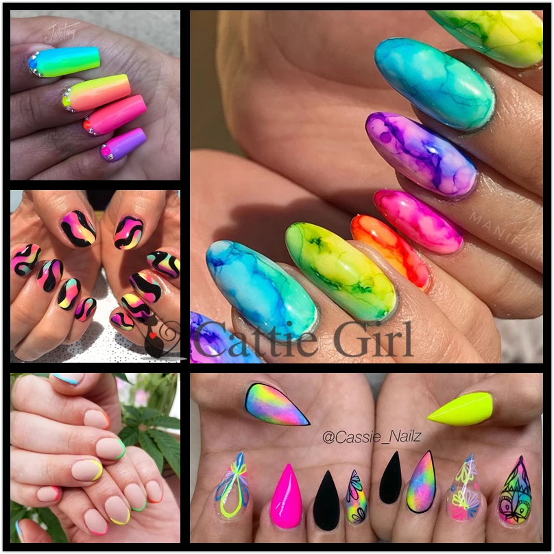 Neon Pigment Nail Powder Thermochromic Nail Glitter Gradient Glitter Iridescent Acrylic Powder 12colors/set for Art Decoration nail powder nail glitter nail pigment nail decoration nail decorations thermochromic pigment
