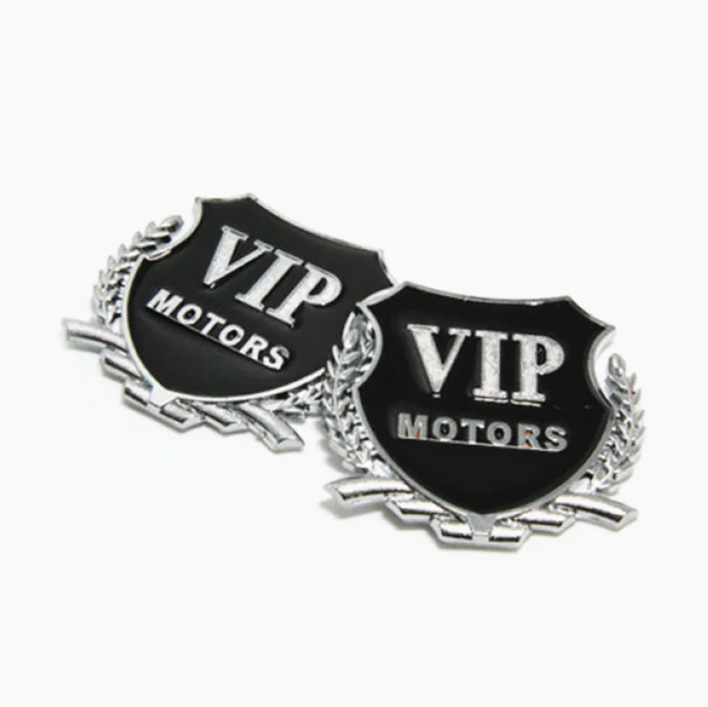 

car styling for Chrysler Sebring Voyager Crossfire PT Cruiser 300C Aspen Pacifica 3D Metal VIP MOTORS Emblem Car Sticker 2pcs