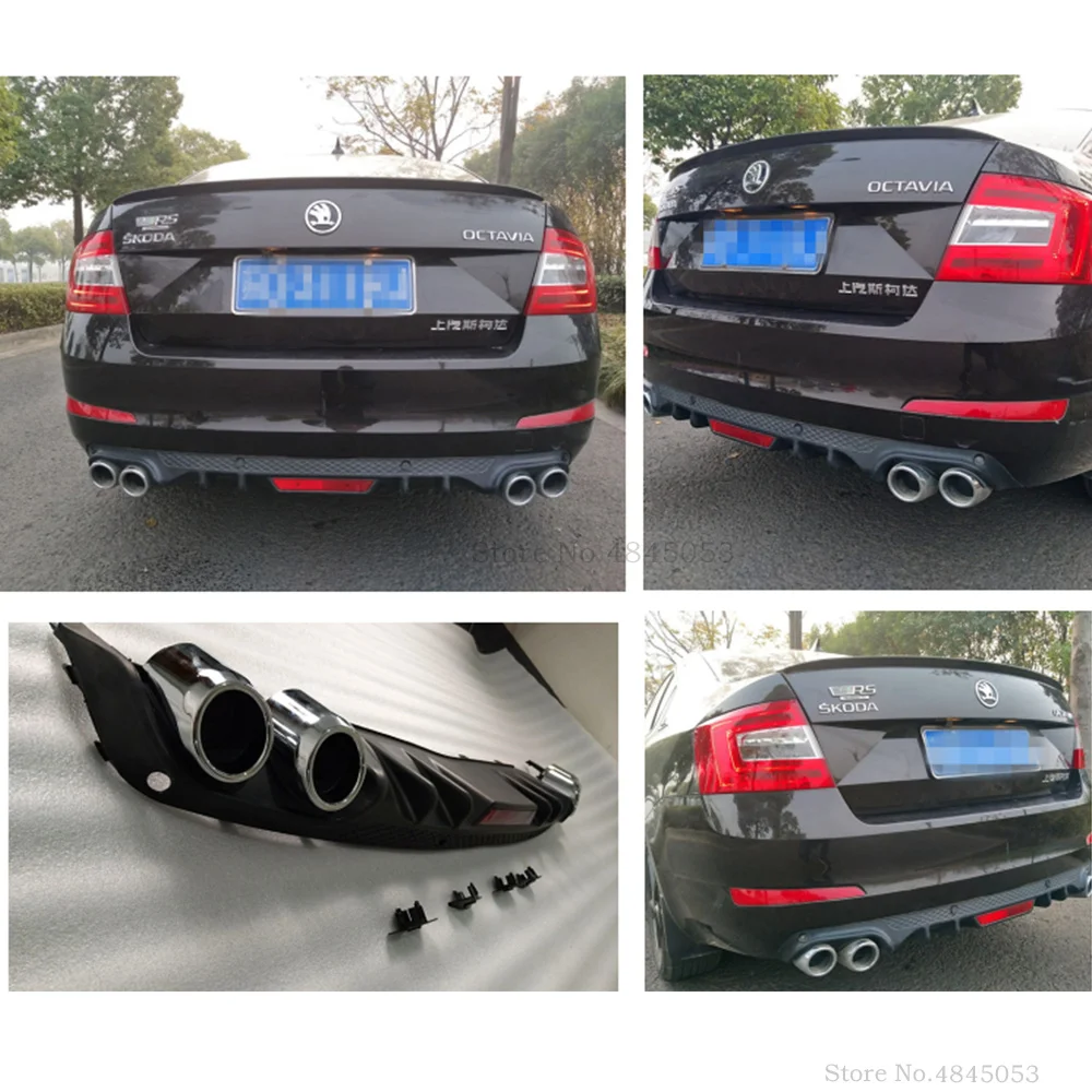 Стайлинг автомобиля для Skoda Octavia 2014 до 2017 защитный задний диффузор