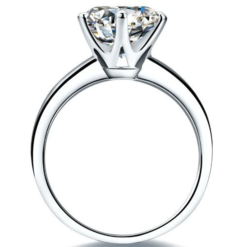 YANHUI есть 18krgp штамп золотые кольца набор 8 мм 2ct Сона Diamant Обручение свадебные украшения, обручальные кольца для Для женщин H168