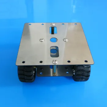 

JMT DIY Intelligent Vehicle Tank Model Stainless Steel Metal Frame 4WD Robot Chassis Platform 90*90mm with 4x N20 Gear Motor