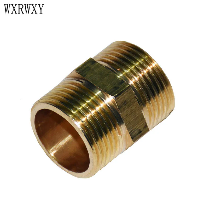 Wxrwxy латунный Соединитель с двойной резьбой 3/4 ремонтные стыки удлиненные медные