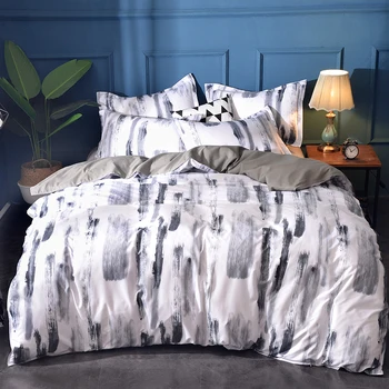 

Splash ink Watercolor Ink painting Black white bedding set Home textiles duvet cover pillowcase Bedroom 8size