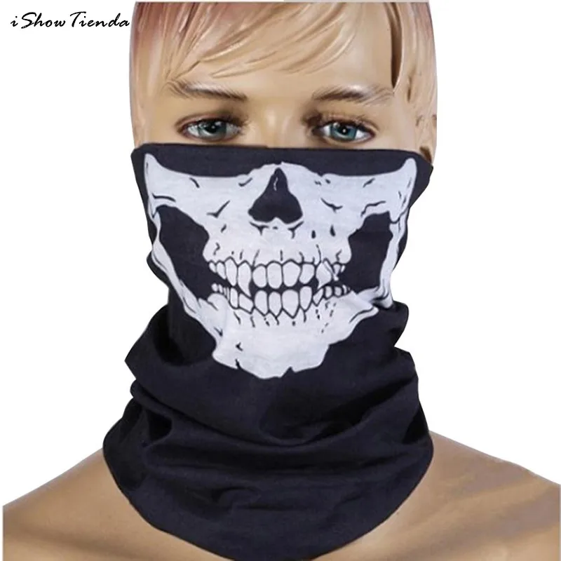 

Halloween Scary Mask Festival Skull Masks Skeleton Outdoor Motorcycle Bicycle Multi Masks Scarf Half Face Mask Cap Neck Ghost #5
