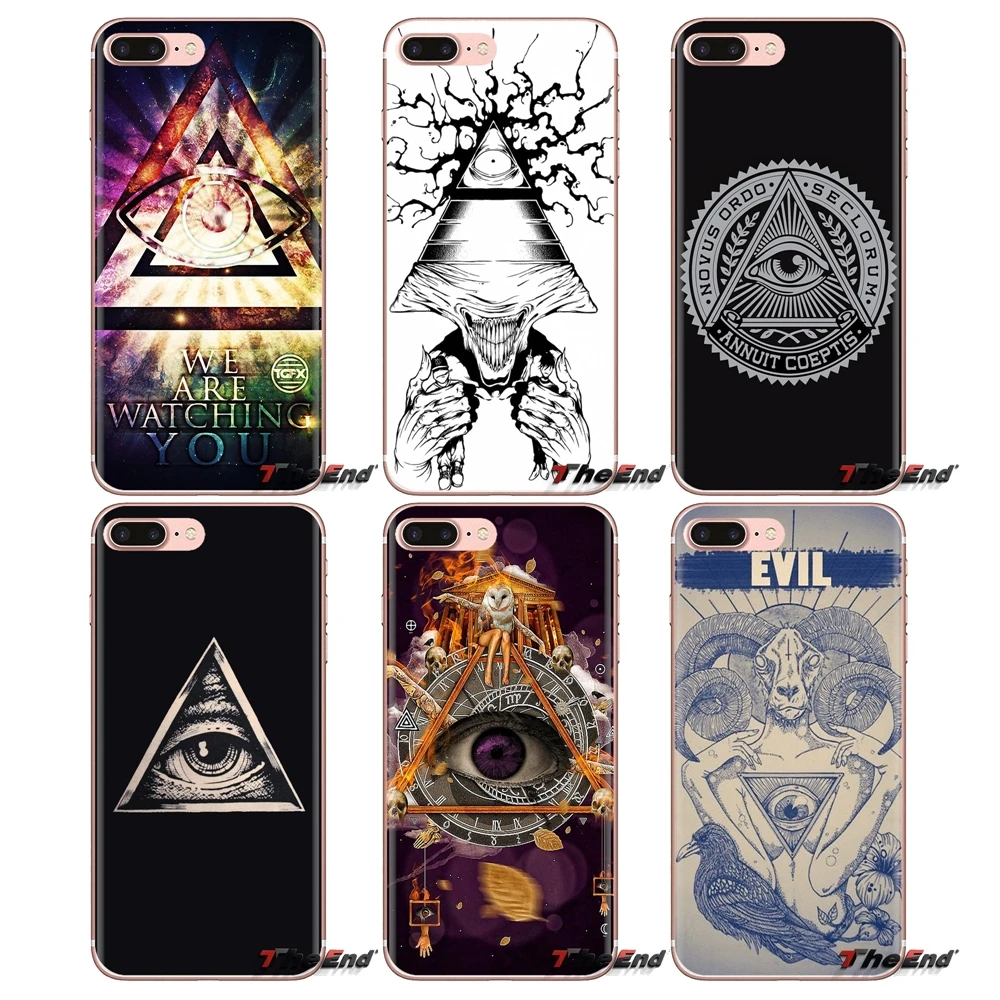 Soft Transparent Cases Covers Illuminati Symbol Eye Pyramid For Samsung Galaxy A3 A5 A7 A9 A8 Star A6 Plus 2018 2015 2016 2017 |