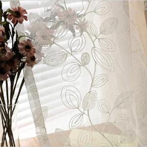 Новые листья Синель Жаккардовые жалюзи ткань окна занавес Серебряный черный из нестандартного размера тени тепловой стиль для спальни - Цвет: tulle