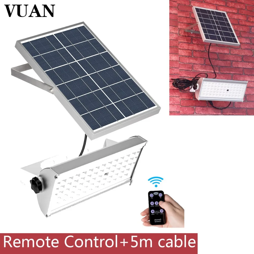 

1500lm Solar Lights Outdoor Garden Waterproof Lamp 65 leds 12W Two Working Mode With Remote Control Motion Sensor Flood Light